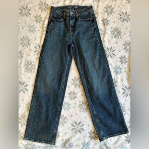 Old Navy Women's Straight Leg Jeans - Dark Blue